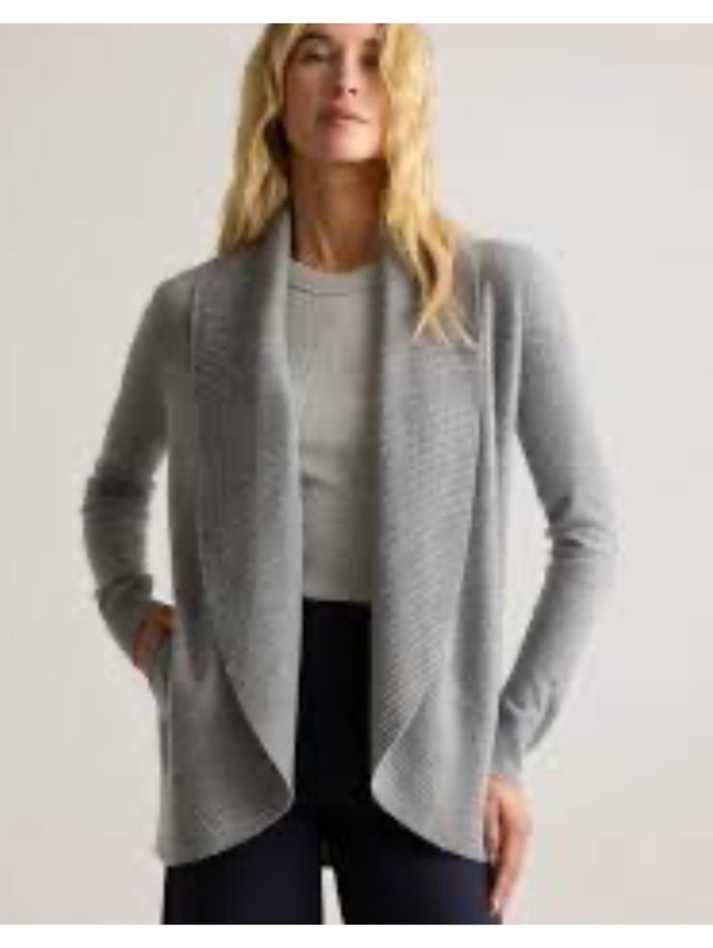 Quince 100% Mongolian Cashmere Open Front Cardigan xs